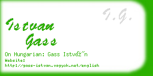 istvan gass business card